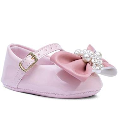 Imagem de Sapatilha Bebe Pópidi Menina Laço Pérola 01.07 (Rosa, BR, Bebê, Alfa, P)