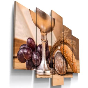 Imagem de Quadros Decorativos Ceia Calice Vinho Cozinha Copa 