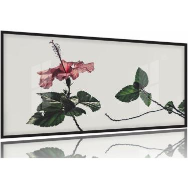 Imagem de Quadro Flor Vintage Conjunto Vertical decorativo 130x60 Moldura Preta 2x2