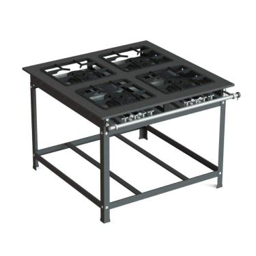 Imagem de Fogão Industrial 30x30 P7 4 Bocas Baixa Pressão 4 QD - JL Colombo