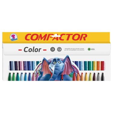 Imagem de Caneta Hidrográfica 24 Cores - Compactor Color