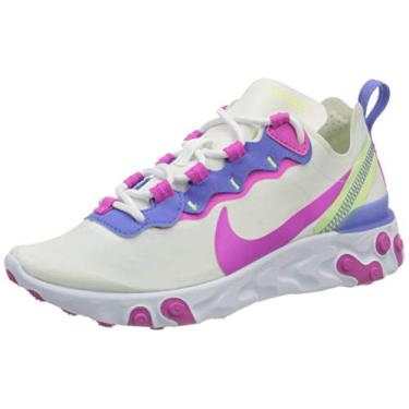 Imagem de Nike Women's Race Running Shoe, White Fire Pink Sapphire Barely Volt, 8.5 us
