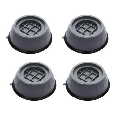 Imagem de Kit 4 Pé Máquina Lavar Almofada Anti Vibração Suporte