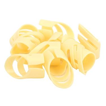 Imagem de Kit de palhetas multidedos, pode ser polido aparado ABS dedo Pick ajustável para guitarras Ukeleles (8L+4M)