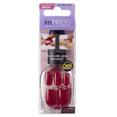 Imagem de Unhas Adesivas First Kiss Impress Bittersweet