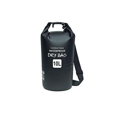 Imagem de Bestgift Saco de Balde Impermeável de PVC para Rafting ao ar livre Saco Balde de Grande Capacidade para Camping e Natação Saco de Natação Separação Molhada e Seca Preto