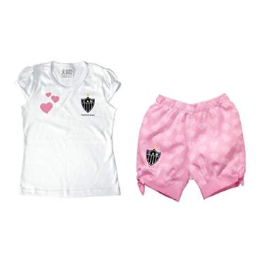Imagem de Conjunto Bebê Atlético Mg Rosa Oficial - Torcida Baby