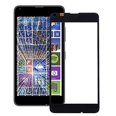 Imagem de Lente de vidro externa de tela frontal para reparo e peças de reposição para Microsoft Lumia 640 (preto) (Color : Black)