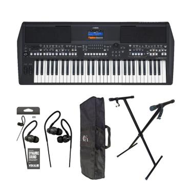 Imagem de Teclado Arranjador Yamaha Psr Sx600 + capa + suporte + fone