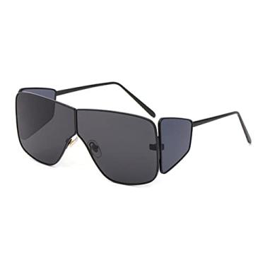 Imagem de Óculos de sol steampunk moda feminina armação grande quatro lentes surround Steampunk óculos de sol feminino, 7, tamanho único