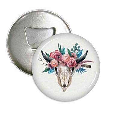Imagem de Ovelha Osso Rosa Ilustração Animal Abridor de Garrafas Imã Emblema Multifuncional