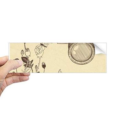 Imagem de Adesivo para janela de notebook adesivo retangular estilo agradável borboleta rosa câmera