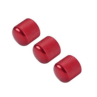 Imagem de Pacote com 3 botões de controle de tom de volume para guitarra elétrica, botão de cúpula tampas de potenciômetro