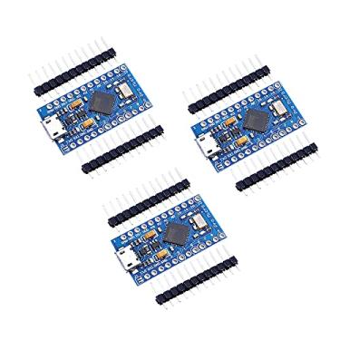 Imagem de Teyleten Robot Microcontrolador de placa de desenvolvimento Micro USB Pro Micro Atmega32U4 5V 16MHz Bootloadered IDE Micro USB Pro compatível com Arduino Pro Micro Serial Connection com cabeçalho de pino