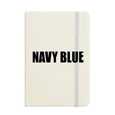 Imagem de Caderno com nome da cor azul marinho capa dura diário clássico presente A5
