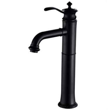 Imagem de LIDON Torneira preta banheiro torneira da pia do banheiro furo único torneiras de banheiro de latão para pia 1 furo torneira da pia preta do banheiro torneira da bacia preta para pia, marrom B (cor: preto B)