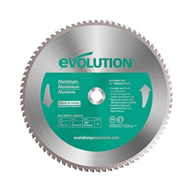 Imagem de Evolution Lâmina de serra de corte de alumínio 14'' BLADEST da Power Tools, 35,5 cm x 80 dentes, verde