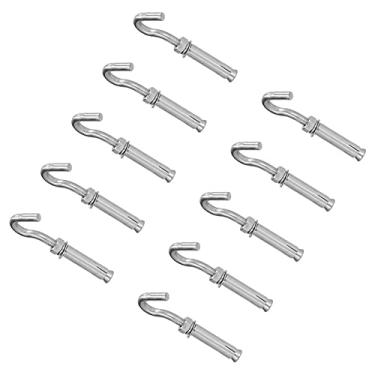 Imagem de Gancho de expansão, ganchos de parafuso de aço inoxidável 10 peças rosca padrão de alta resistência para cimento para tijolos (M12)