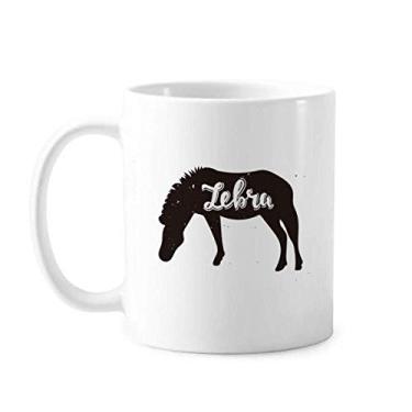 Imagem de Caneca de cerâmica Pinto preta e branca de animal cerâmica copo de porcelana café louça