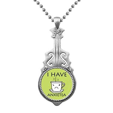 Imagem de OFFbb-USA Anxiety Teacup Diet Art Deco Presente Fashion Pingente Joias Música Torque Hangtag
