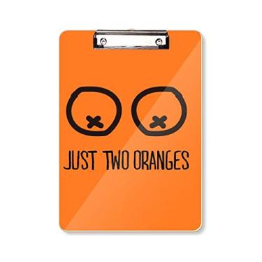 Imagem de Just Oranges Placa de suporte para prancheta laranja desenho engraçado A4