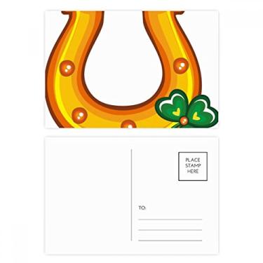 Imagem de Clover U Type Iron Ireland St.Patrick's Day Conjunto de cartão postal aniversário correspondência cartão de agradecimento