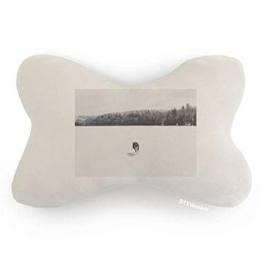 Imagem de DIYthinker Almofada para decoração de pescoço com estampa de animal de estimação para neve
