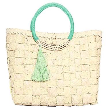 Imagem de Bolsa biro 2422 palha qd. det alça encapada botão ping. 1078999