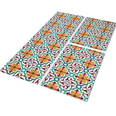 Imagem de Tapete Passadeira de Cozinha Beauty 120x40 + 2 Capacho 60x40