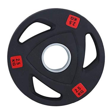Imagem de 2,5 kg/5 kg/10 kg/15 kg/20 kg. Resistente ao desgaste. Fatia de barra manual com três orifícios, peça antiderrapante para levantamento de peso, equipamento de ginástica de proteção ambiental (2,5 kg)