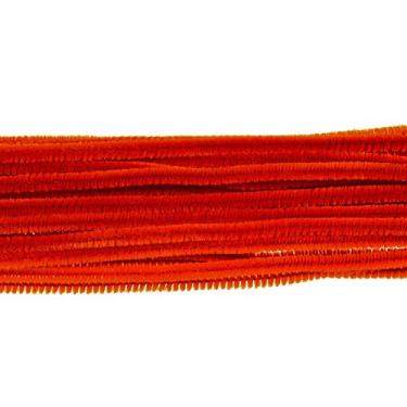 Imagem de Hastes de chenille West Coast Paracord – Limpadores de cachimbo divertidos para artesanato faça você mesmo, arte, decorações – 30,48 x 6 milímetros – Pacote com 25 (laranja)