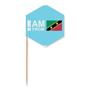 Imagem de Bandeiras de palitos de dente I Am From Kitts Nevis, palitos de cupcake, festas comemorativas