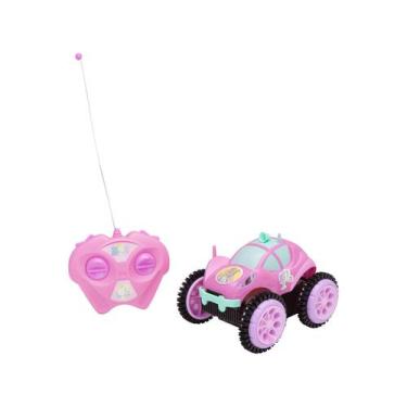 Carro Controle Remoto 3 Funções Barbie Rosa Original Candide