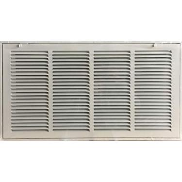 Imagem de HBW 60,96 cm x 30,48 cm Carimbo Filtro de Aço para Retorno Grelha Cobertura de Ventilação Branca Revestimento de Poweder com Moldura Dimensão Externa 67,3 cm x 36,8 cm