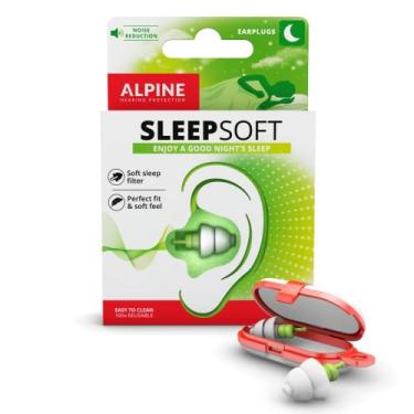 Imagem de Alargadores de ouvido Alpine SleepSoft Sleep – Plugues de ouvido para dormir reduzem o ronco e melhoram o sono – Protetores de ouvido de filtro macio para dormir – Plugues de ouvido hipoalergênicos reutilizáveis
