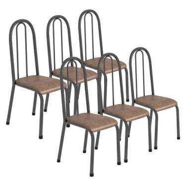 Conjunto Kit Jogo 4 Cadeiras Metal Aço Cozinha Jantar Almofadada - MADLAR -  Móveis de Cozinha - Magazine Luiza