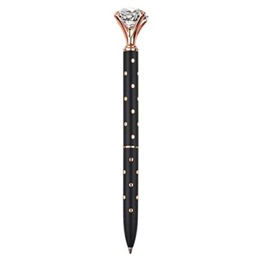 Imagem de Stebcece ? Caneta esferográfica de cristal com pedras preciosas para casamento metal caneta mágica moda escola material de escritório