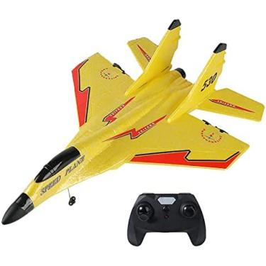 Imagem de Planador De Avião RC, Avião De Combate A Jato De Controle Remoto 2.4G Pronto Para Voar, Planador RC Fácil De Voar Para Crianças E Adultos Iniciantes Com Giroscópio De Equilíbrio,B,Pleasant63