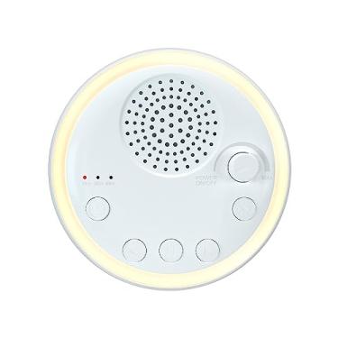 Imagem de Almencla Máquina de ruído branco Máquina de som para bebês com luz noturna, 3 modos de timer, auxílio para dormir, cancelamento de ruído, 16 sons suaves para