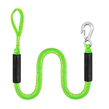 Imagem de de barco de de elástica para corda de amarração de de ancoragem com clipe de aço inoxidável para barcos de caiaque, VERDE