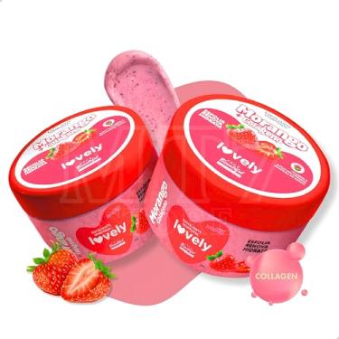 Imagem de Esfoliante Corporal Creme Face Beautiful Vegano Esfolia Renova Hidrata 280g (Morango)