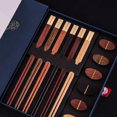 Imagem de Pauzinhos reutilizáveis, pauzinhos reutilizáveis, pauzinhos pauzinhos de sabre de luz descartáveis ​​6 pares de pauzinhos domésticos estilo chinês, pauzinhos antiderrapantes conjunto de caix