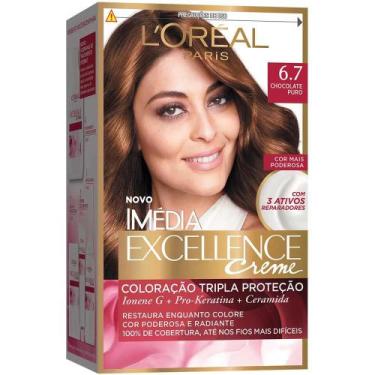 Imagem de Coloração Imédia L'oréal Excellence Creme N6.7 Chocolate Puro Com 1 Un