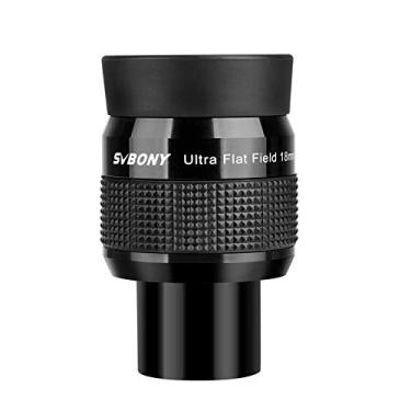 Imagem de SVBONY SV190 Ocular de campo ultra plano, ocular de telescópio UF 18 mm de 1,25 polegadas, bordas de lente escurecidas com recurso totalmente multirrevestido