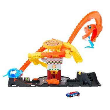 Imagem de Hot Wheels City Pista Ataque De Cobra Vs Pizzaria - Mattel