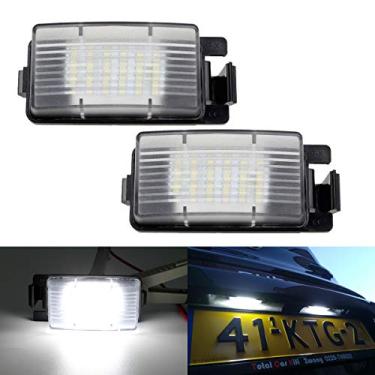Imagem de PAISION Conjunto de luz de placa de carro LED 18SMD compatível com Nissan 370Z 350Z GTR Versa Cube Leaf e Infiniti G37 G35 G25 Q40 Q60 Xenon branco (pacote com 2 peças)