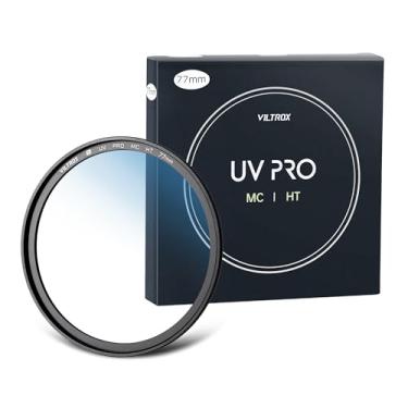 Imagem de VILTROX Filtro de proteção UV MC de 77 mm com 18 revestimentos multicamadas UHD/hidrofóbico/resistente a arranhões, moldura ultrafina, filtro UV compatível com lentes de câmera Canon Nikon Sony Fuji,
