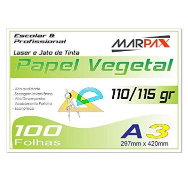 Imagem de Papel Vegetal A3 297x420mm 110/115 g/m² Translúcido 100 Fls