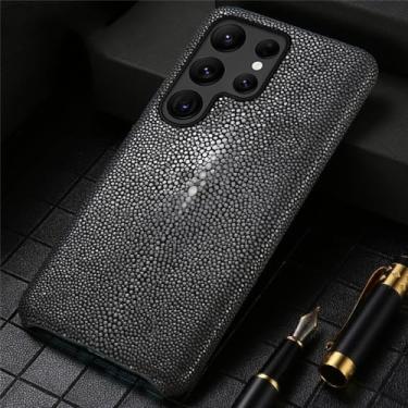 Imagem de Capa de telefone de couro para samsung galaxy s 24 s24 s23 ultra s21 fe s22 plus nota 20 10 a55 a54 5g a53 capa traseira, cinza, para galaxy s22 ultra