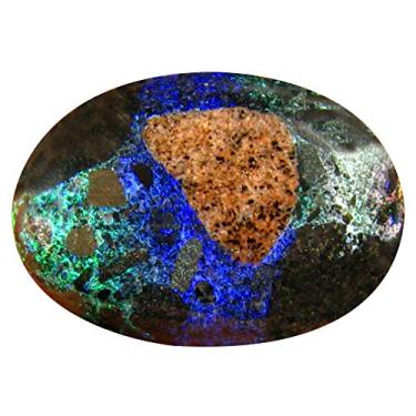 Imagem de Pedra preciosa de cabochão de 8,59 ct (19 x 13 mm) 100% natural (não aquecida) fosco australiano opala natural solta